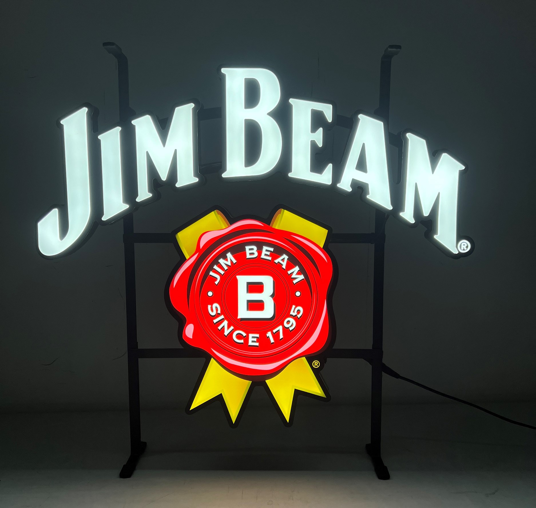 Custom illuminated Black and White sign concept