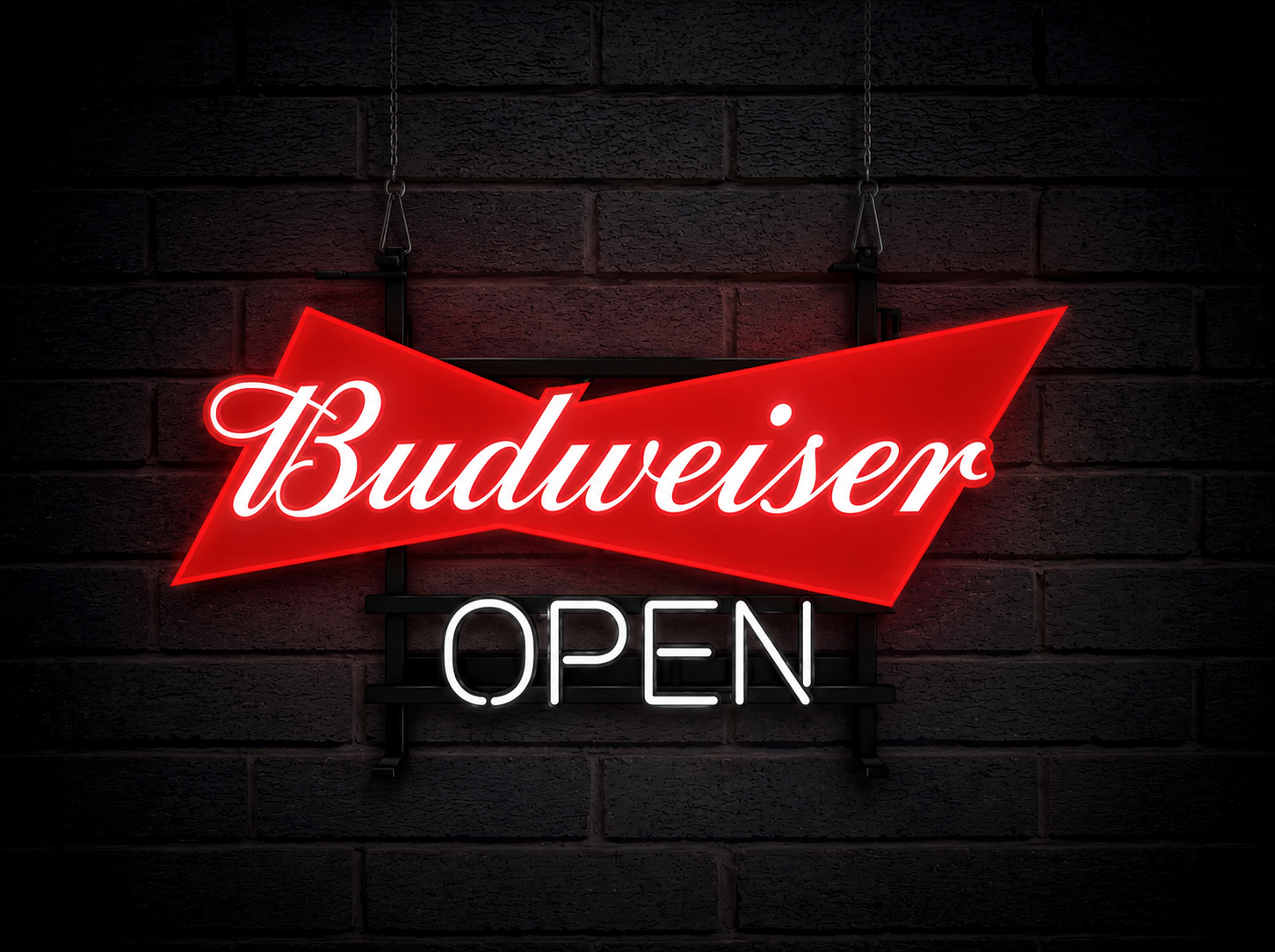 Custom illuminated Black and White sign
